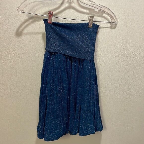 𝅺PATRIZIA Pepe Firenze woman’s blue and gold sparkly skirt - Picture 1 of 9